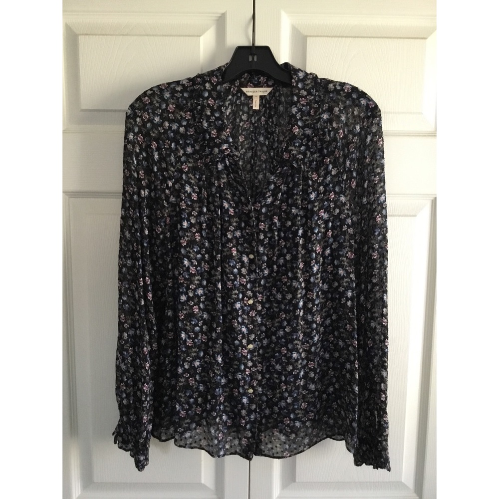 Rebecca Taylor Floral Silk Blouse